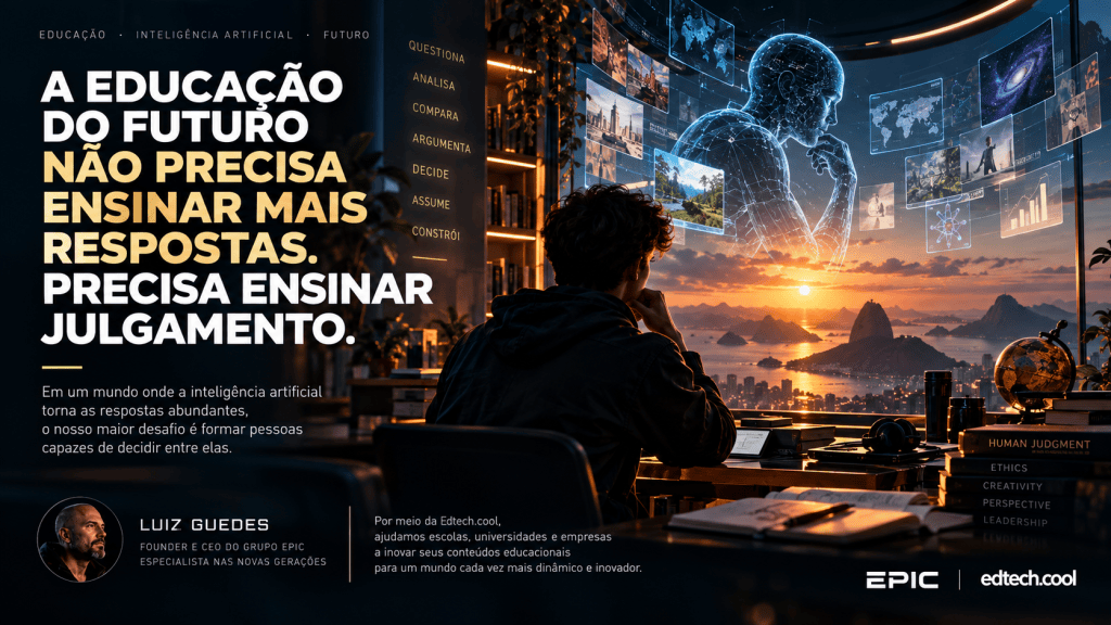 A EDUCAÇÃO DO FUTURO NÃO PRECISA ENSINAR MAIS RESPOSTAS. PRECISA ENSINAR JULGAMENTO.